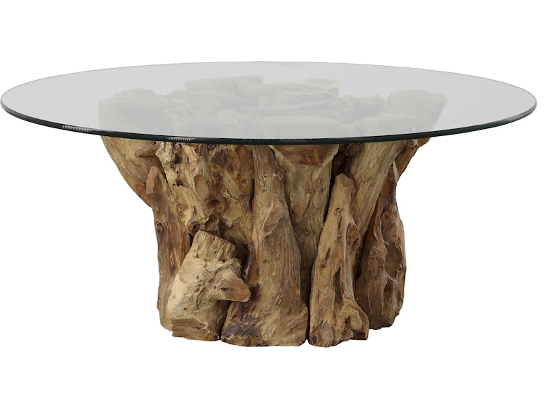 Uttermost Living Room Driftwood Glass Top Large Coffee Table 22876 at Norwood Furniture