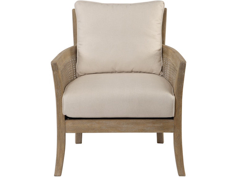 Uttermost Living Room Encore Natural Armchair 23461 at Norwood Furniture