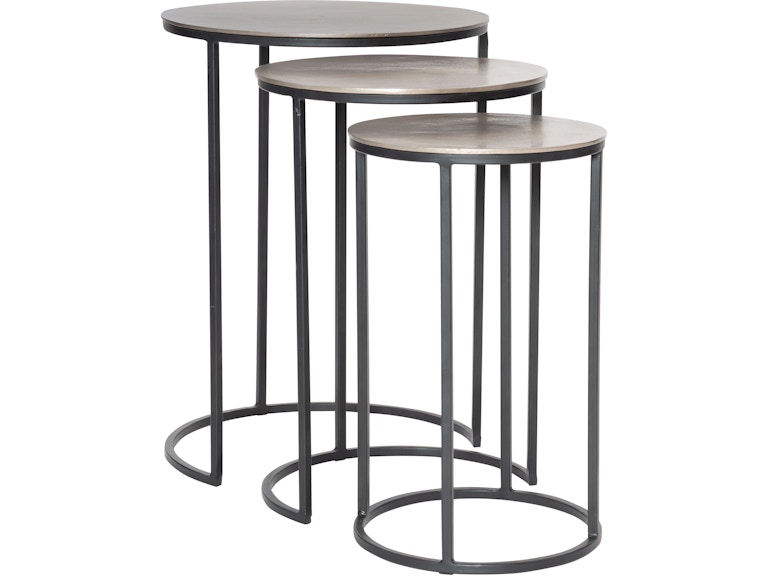 Uttermost Living Room Erik Metal Nesting Tables Set/3 25057 at Norwood Furniture