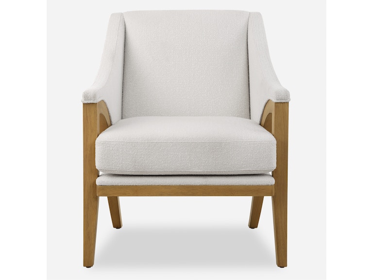 Uttermost Living Room Evolve White Fabric Accent Chair 23862 at Norwood Furniture