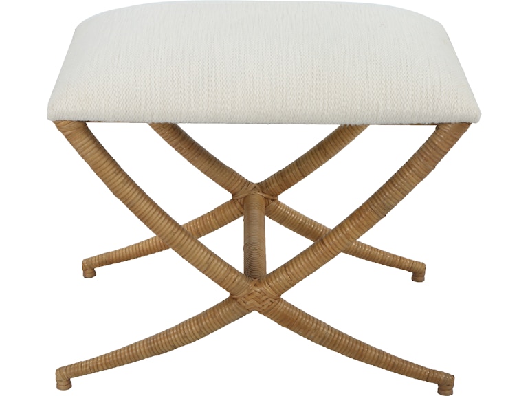 Uttermost Living Room Expedition White Fabric Small Bench 23751 At Norwood Furniture
