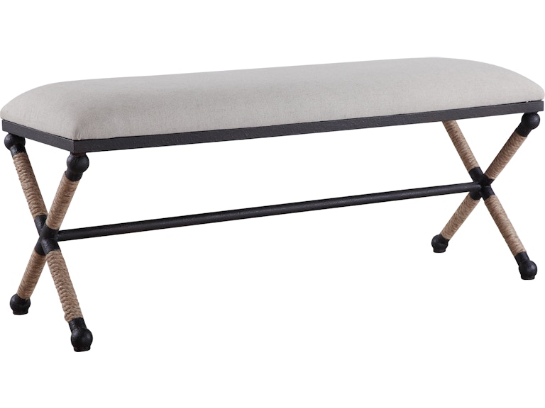 Uttermost Living Room Firth Oatmeal Bench 23528 at Norwood Furniture