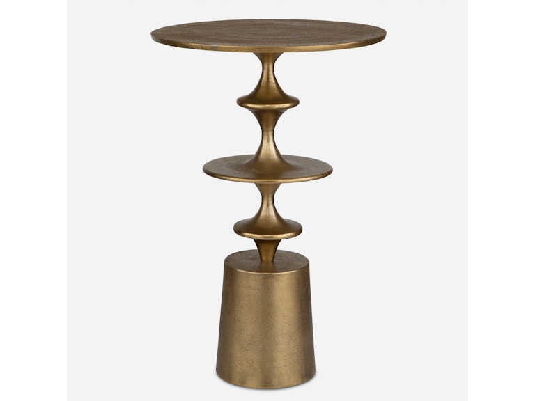 Uttermost Living Room Flight Brass Accent Table 24412 at Norwood Furniture