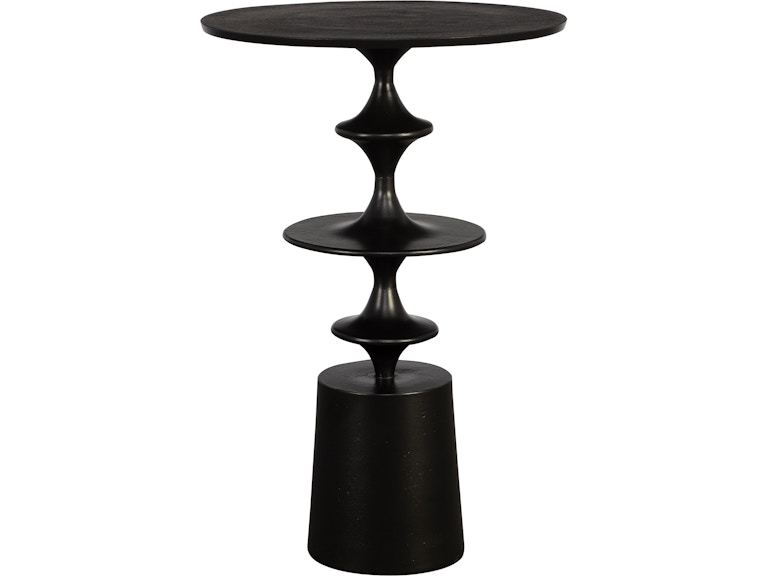 Uttermost Living Room Flight Textured Black Accent Table 22921 at Norwood Furniture