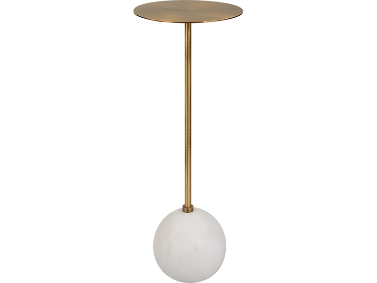 Uttermost Living Room Gimlet White Drink Table 25216 at Norwood Furniture