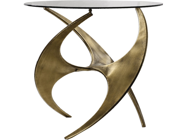 Uttermost Living Room Graciano Glass Side Table 24516 at Norwood Furniture
