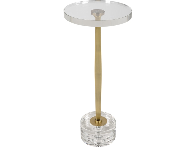 Uttermost Living Room Groove Crystal Drink Table 22908 at Norwood Furniture