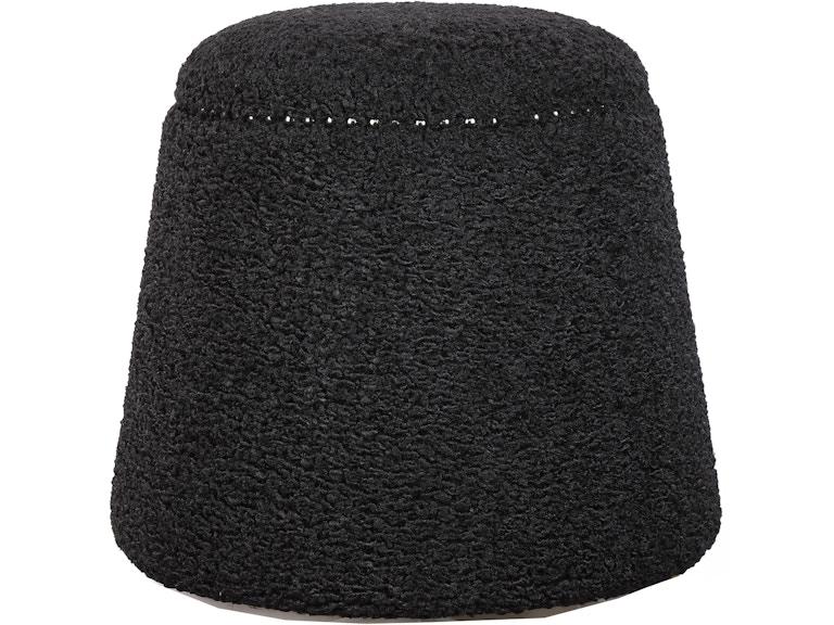 Uttermost Living Room Gumdrop Black Ottoman 23575 at Norwood Furniture