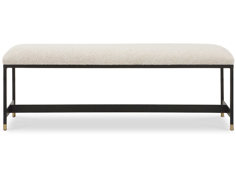 Uttermost Living Room Halston Upholstered White Bench 23925 At Norwood Furniture