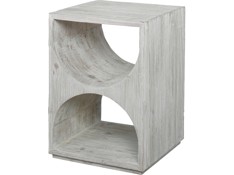 Uttermost Living Room Hans White Side Table 24969 at Norwood Furniture