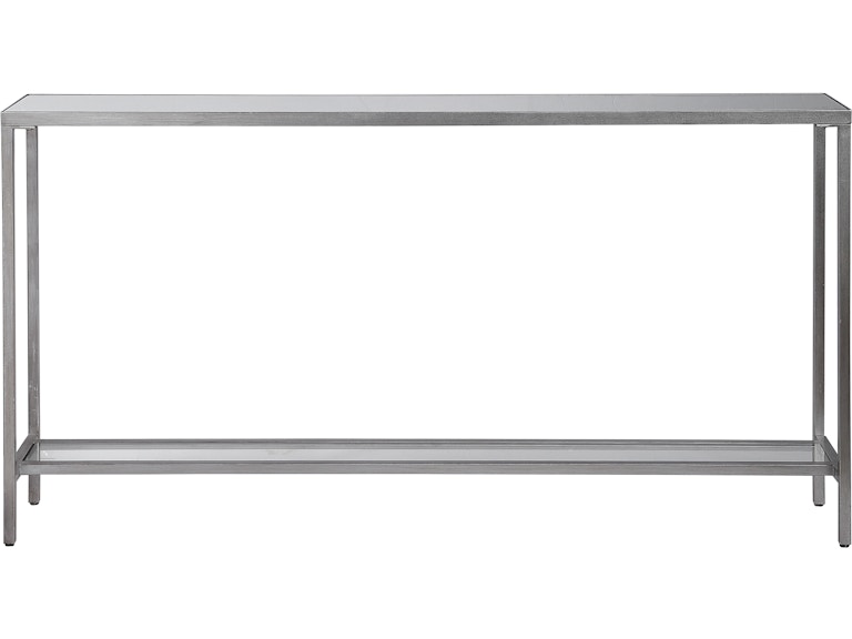Uttermost Living Room Hayley Silver Console Table 24913 at Norwood Furniture