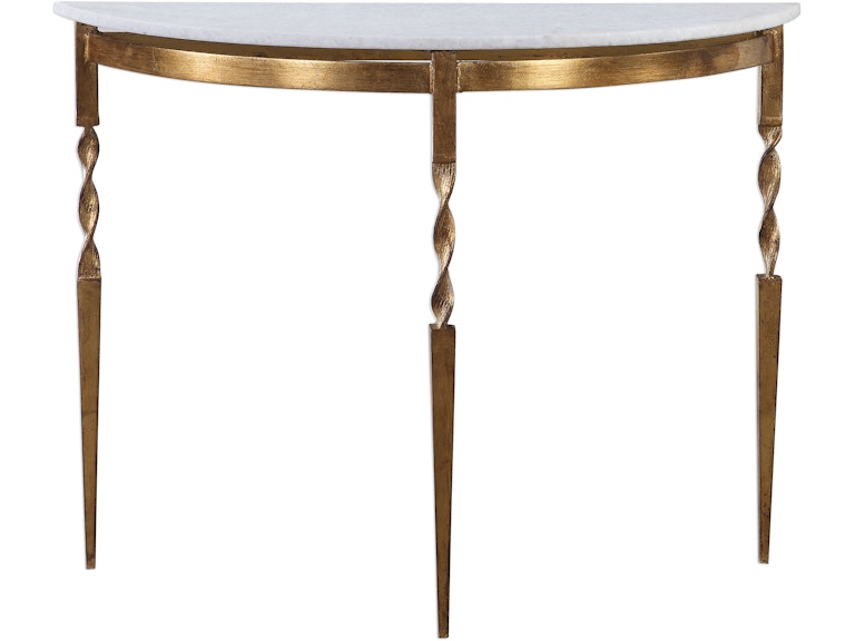 Uttermost Living Room Imelda Demilune Console Table 24881 at Norwood Furniture