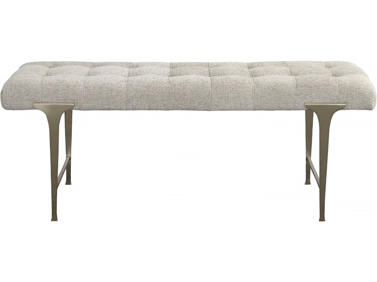 Uttermost Living Room Imperial Upholstered Gray Bench 23765 At Norwood Furniture