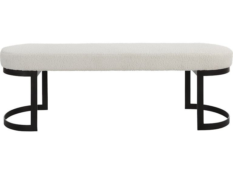 Uttermost Living Room Infinity Black Bench 23817 at Norwood Furniture
