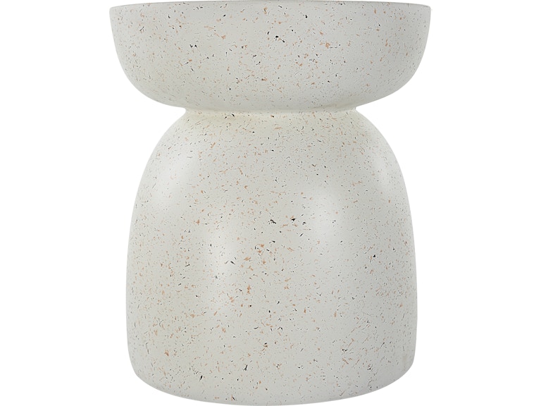 Uttermost Living Room Inhale Cast White Accent Table 22966 at Norwood Furniture
