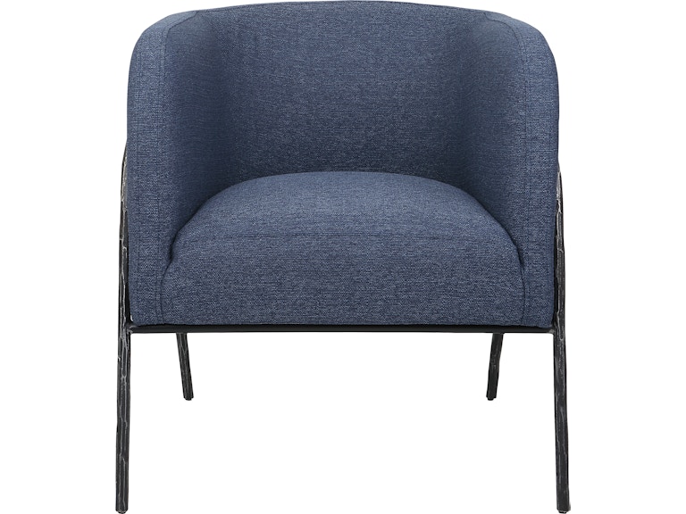Uttermost Living Room Jacobsen Denim Barrel Chair 23683 at Norwood Furniture