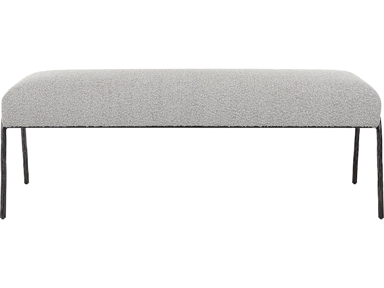 Uttermost Living Room Jacobsen Modern Gray Bench 23685 at Norwood Furniture