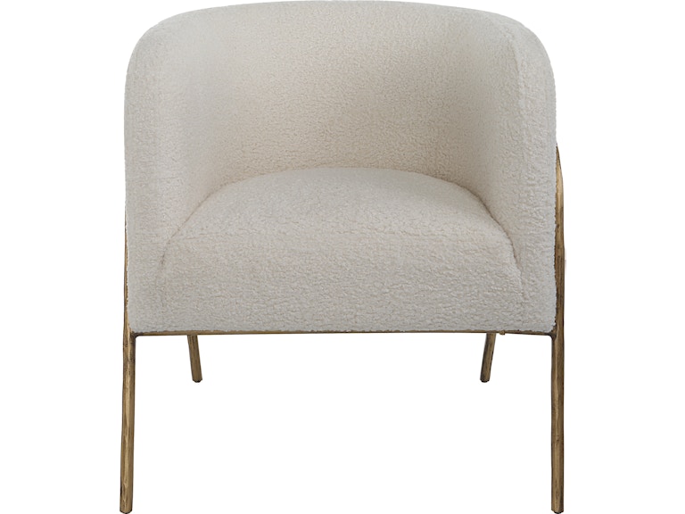 Uttermost Living Room Jacobsen Off White Shearling Accent Chair 23686 at Norwood Furniture