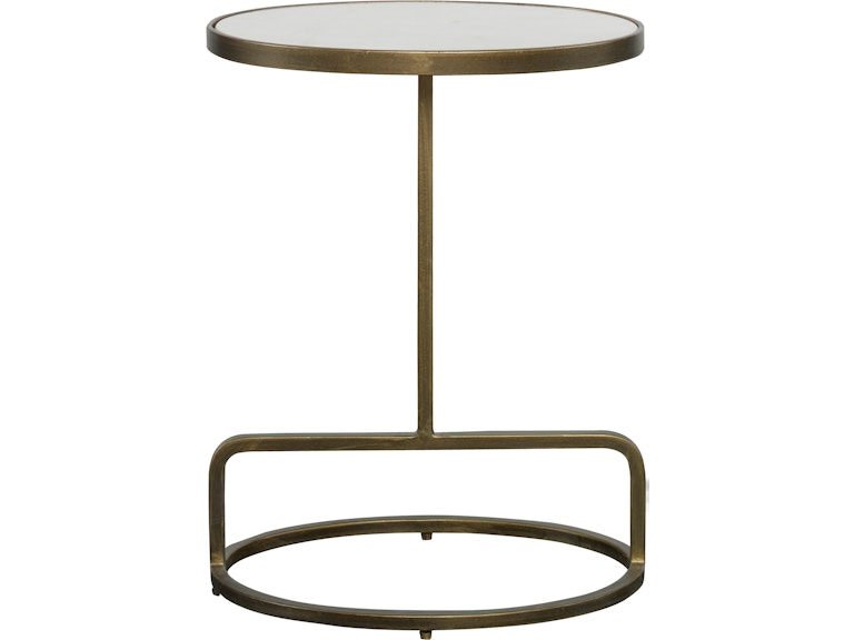 Uttermost Living Room Jessenia White Marble Accent Table 25135 at Norwood Furniture