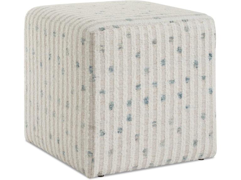 Uttermost Living Room Joie White Chenille Ottoman 23914 at Norwood Furniture