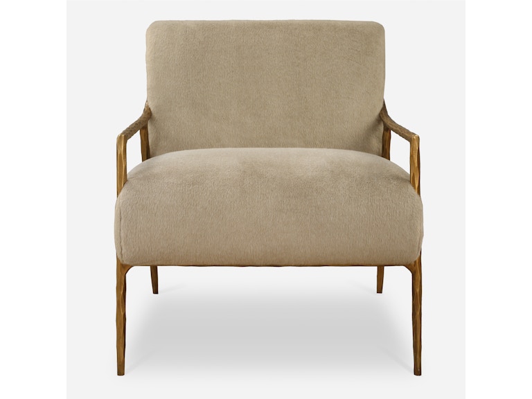 Uttermost Living Room Kashmir Aged Gold Accent Chair 23847 at Norwood Furniture