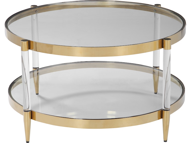 Uttermost Living Room Kellen Glass Coffee Table 24895 at Norwood Furniture
