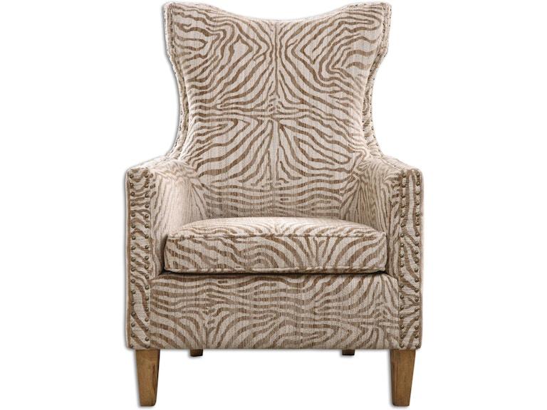 Uttermost Living Room Kiango Animal Pattern Armchair 23208 At Norwood Furniture
