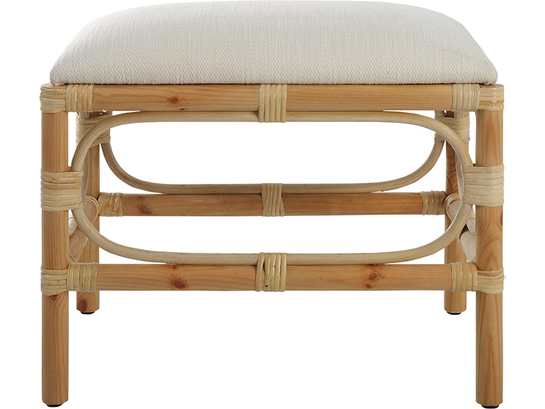 Uttermost Living Room Laguna Small White Bench 23668 At Norwood Furniture