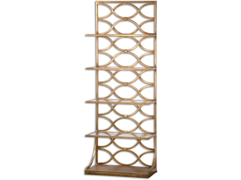 Uttermost Living Room Lashaya Gold Etagere 24447 at Norwood Furniture