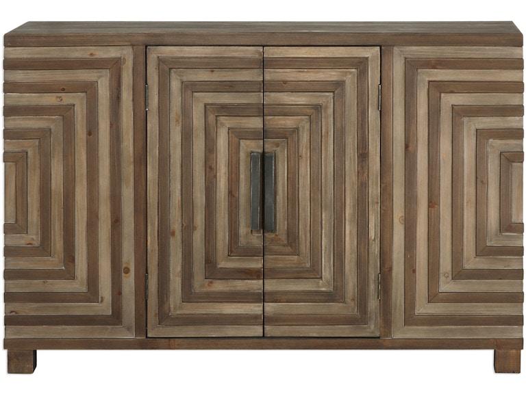 Uttermost Living Room Layton Geometric Console Cabinet 24773 at Norwood Furniture