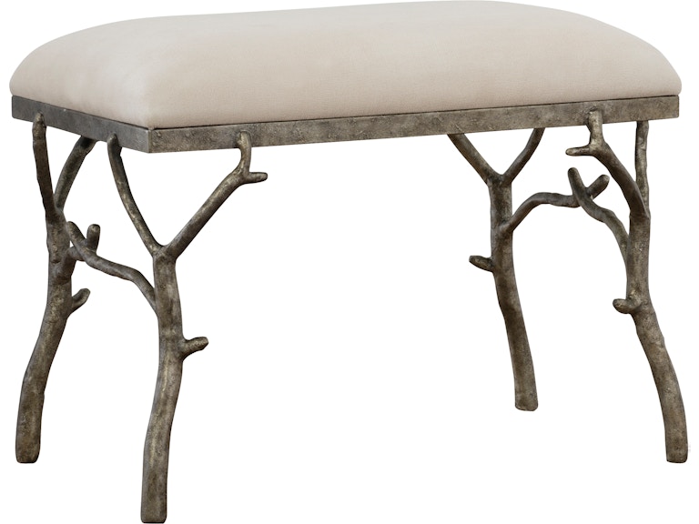 Uttermost Living Room Lismore Small Fabric Bench 23544 at Norwood Furniture