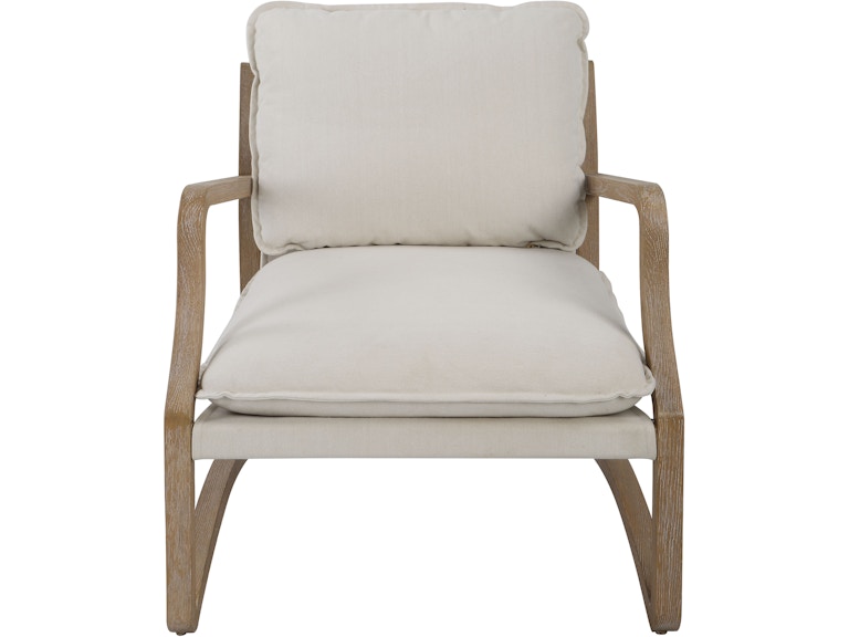Uttermost Living Room Melora Solid Oak Accent Chair 23712 at Norwood Furniture