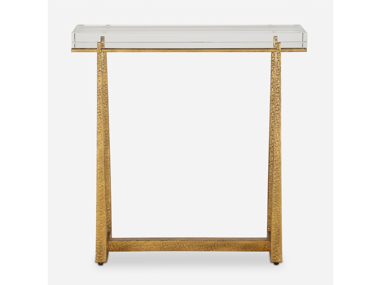 Uttermost Living Room Midas Thick Crystal Accent Table 24839 at Norwood Furniture