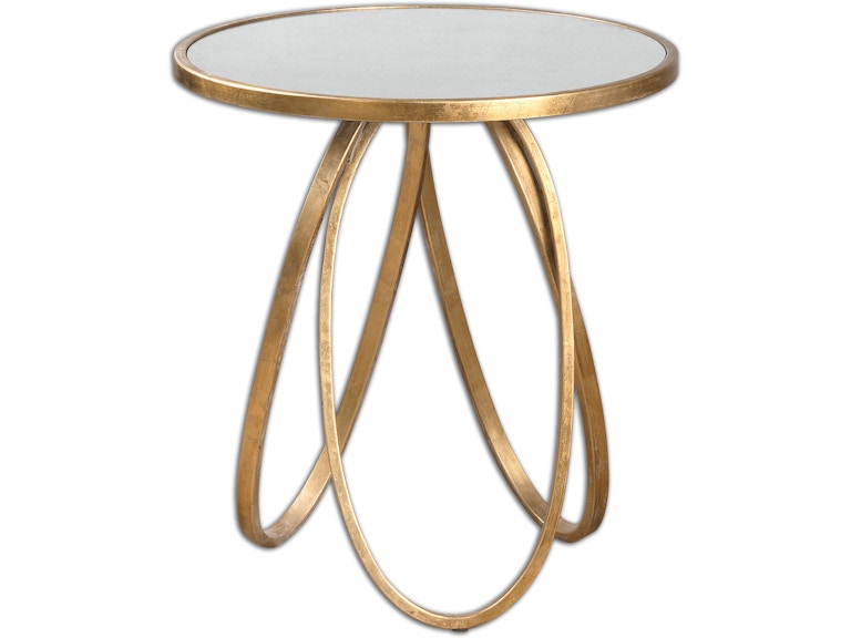 Uttermost Living Room Montrez Gold Side Table 24410 at Norwood Furniture