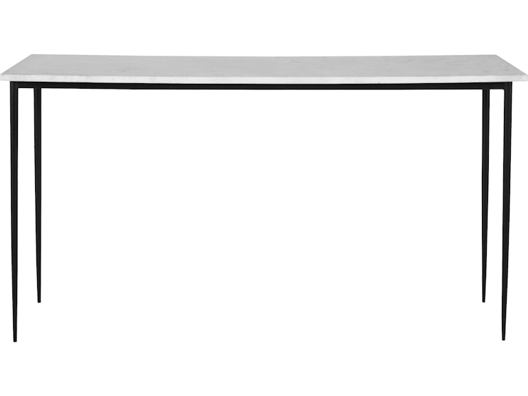 Uttermost Living Room Nightfall White Marble Console Table 25173 at Norwood Furniture
