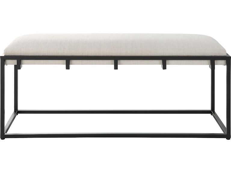 Uttermost Living Room Paradox Iron And Fabric Bench 23674 At Norwood Furniture