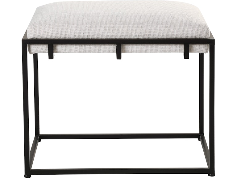 Uttermost Living Room Paradox White Small Bench 23580 At Norwood Furniture