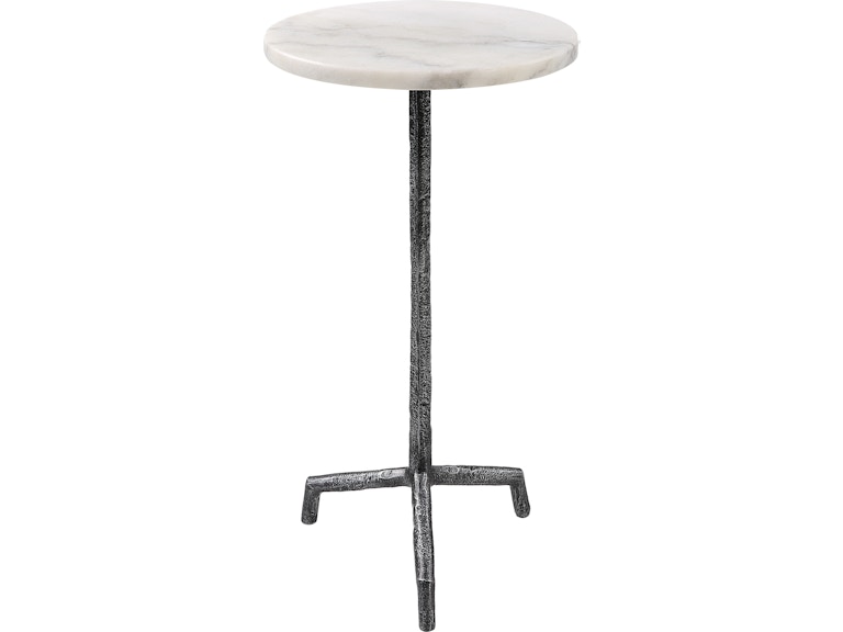 Uttermost Living Room Puritan White Marble Drink Table 22897 at Norwood Furniture