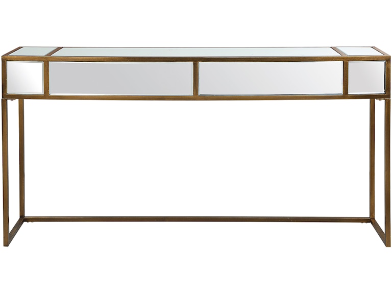 Uttermost Living Room Reflect Mirrored Console Table 25286 at Norwood Furniture