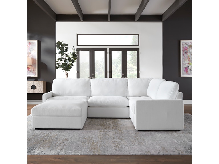 Uttermost Living Room Refuge Arctic White Corner Sofa 23854-C at Norwood Furniture