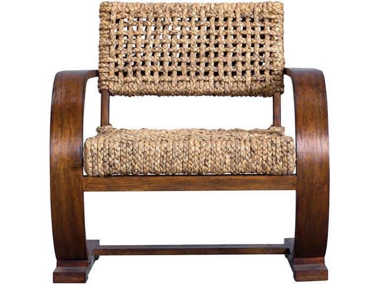 Uttermost Living Room Rehema Natural Woven Accent Chair 23483 at Norwood Furniture