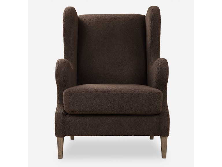 Uttermost Living Room Serpentine Brown Fabric Accent Chair 23839 at Norwood Furniture
