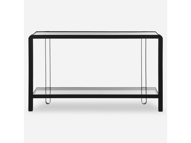 Uttermost Living Room Shadow Black Iron Console Table 24233 at Norwood Furniture