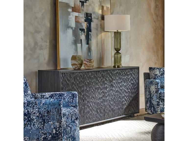 Uttermost Living Room Stevenson Chiseled 4 Door Cabinet 50168 at Norwood Furniture