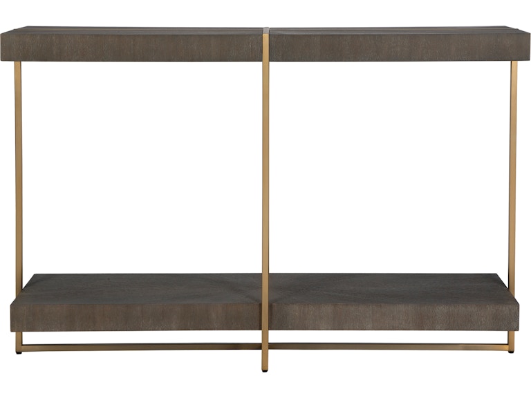 Uttermost Living Room Taja Modern Brass/Wood Console Table 22972 at Norwood Furniture