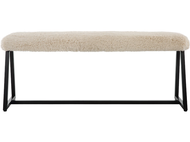 Uttermost Living Room Taupo Sheepskin Bench 23056 at Norwood Furniture