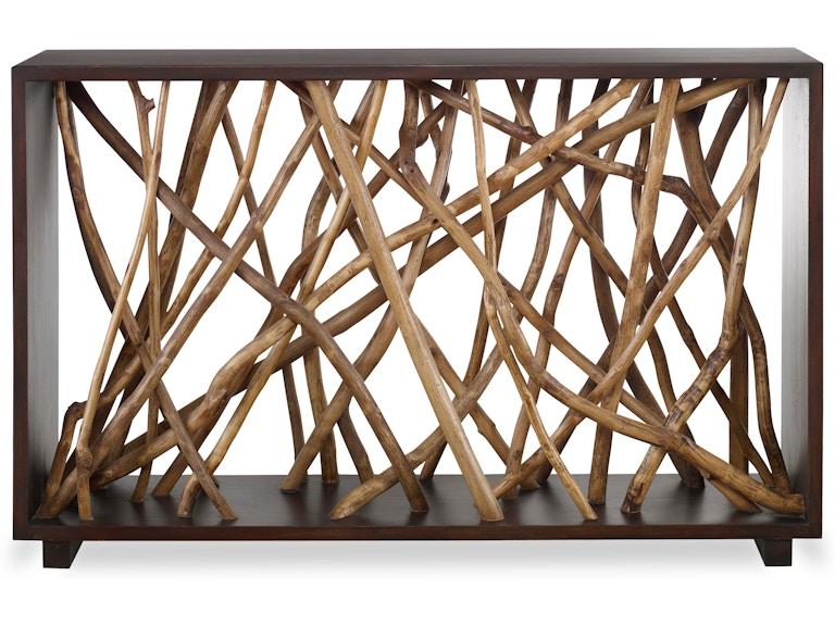 Uttermost Living Room Teak Maze Console Table 22901 at Norwood Furniture