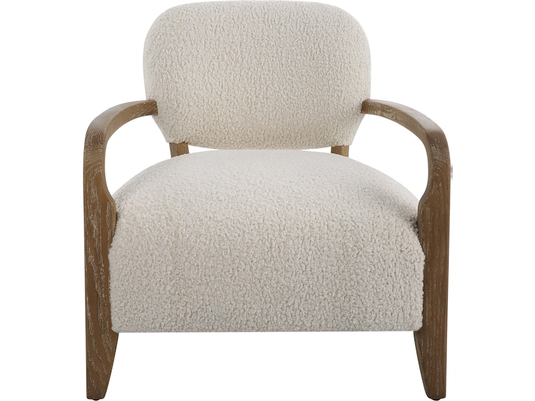 Uttermost Living Room Telluride Natural Shearling Accent Chair 23772 at Norwood Furniture