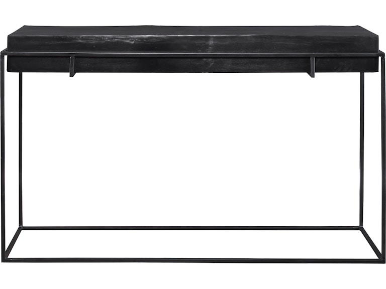 Uttermost Living Room Telone Modern Black Console Table 25110 at Norwood Furniture