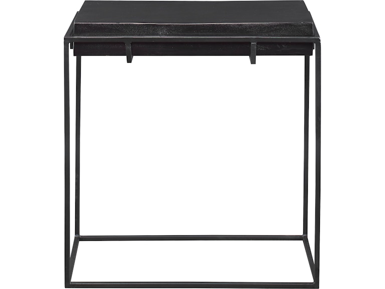 Uttermost Living Room Telone Modern Black Side Table 25106 at Norwood Furniture